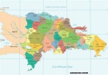 ⊛ Mapa de República Dominicana ·🥇 Político & Físico Para Imprimir