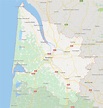 Carte de la Gironde - Gironde carte des villes, communes, relief, sites ...