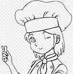 dibujo de cocinera para colorear - girl chef coloring pages PNG image ...