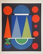 Auguste HERBIN : Composition "Rouge", 1949 - Sérigraphie en édition ...