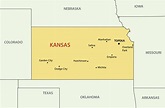 Map of Kansas - Guide of the World