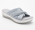 "As Is" CLOUDSTEPPERS by Clarks Slide Sandals- Arla Dristi - QVC.com