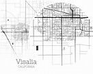 Visalia Map INSTANT DOWNLOAD Visalia California City Map | Etsy