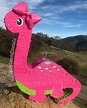 Pink dinosaur Piñata | Piñatas faciles, Piñatas redondas, Piñatas navidad