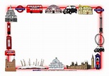 London-Themed A4 Page Borders (SB1360) - SparkleBox | Londres dibujos, Londres, Prismas y piramides