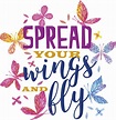Spread your wings and fly butterfly wall sticker - TenStickers