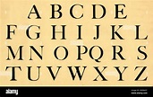 Alfabeto romano, mayúscula A-Z. Fecha: Circa 1900 Fotografía de stock ...