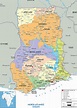 Political Map of Ghana - Ezilon Maps