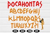 Pocahontas Font svg Pocahontas letters svg Pocahontas | Etsy