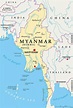 Burma country map - Myanmar country map (South-Eastern Asia - Asia)