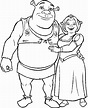 Shrek And Princess Fiona Coloring Sheet For Kids Mitraland | Images and ...