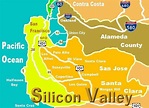 Silicon valley location map - Map of silicon valley location ...
