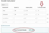 calculate grade with percentages School Grades, Final Exams, Midterm ...