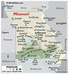 Missouri Map / Geography of Missouri/ Map of Missouri - Worldatlas.com