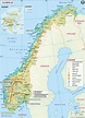Noruega Mapa (36 "W x 49.46" H): Amazon.es: Oficina y papelería