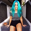 Amy Sheppard. | Curly hair inspiration, Multi colored hair, Blue hair