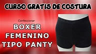 COMO HACER UN BOXER FEMENINO TIPO PANTY - YouTube