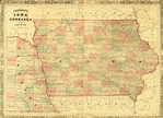 1864 Johnson Map of Iowa | Ames History Museum