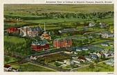 College of Emporia campus, aerial view, Emporia, Kansas (vintage ...