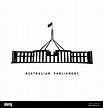 Australian parliament building icon. Australian parliament symbol ...