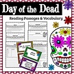 Day of the Dead Reading Passages & Vocabulary 4th - 8th Grade by REDHEAD ED