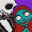 Jack and Sally from Nightmare Before Christmas (Square) | Pixel art ...