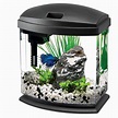 Aqueon MiniBow Aquarium LED Starter Kit, 1 Gallon, Black - Walmart.com ...