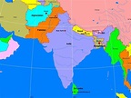 6 Free Printable Labeled South Asia Physical Map With Countries PDF ...