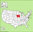 Iowa location on the U.S. Map