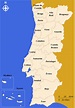 Mapa de Portugal → Regiões, Distritos, Concelhos e Freguesias