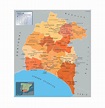 Mapa Huelva por municipios grande | Mapas grandes de pared de España y ...