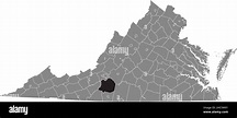 Mapa de localización resaltado en negro del Condado de Franklin dentro ...