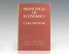 Principles of Economics Carl Menger First Edition Rare Economics