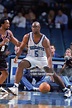 Center Elden Campbell of the Charlotte Hornets dribbles the ball in ...