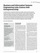 (PDF) Business and Information Systems Engineering Links Science with ...