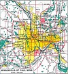 Minneapolis/Saint Paul City Map, Minnesota, United States - Full size