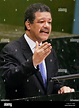 Leonel Fernandez Reyna, president of the Dominican Republic, addresses ...