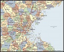 Map Of Boston Areas - Draw A Topographic Map