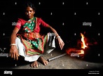 Ho tribes tribal woman cooking with wood coal ; Chakradharpur ...