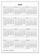 Calendario 2024 para imprimir “36LD” - Michel Zbinden US