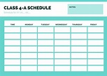 Class timetable chart ideas - retviral
