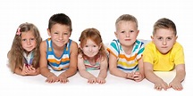 Grupo De Cinco Crianças Felizes Foto de Stock - Imagem de equipe ...