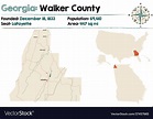 Map walker county in georgia Royalty Free Vector Image