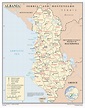 Mapa político y administrativo detallada grande de Albania con las ...