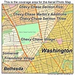Aerial Photography Map of Chevy Chase Village, MD Maryland