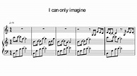 I can only imagine - Sheet music / Partitura - YouTube