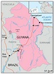 Large political map of Guyana | Guyana | South America | Mapsland ...