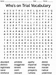 Who's on Trial Vocabulary Word Search - WordMint
