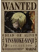 "Vinsmoke Sanji One Piece Wanted Poster" Art Print for Sale by ...