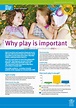 Why play is important. Information sheet for parents. Learning Stories ...